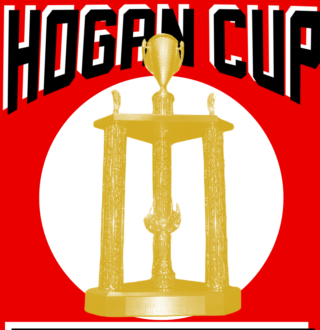 Reads hogan cup with a picture of a gold trophy